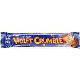 Menz Violet Crumble Chocolate Bar 50g