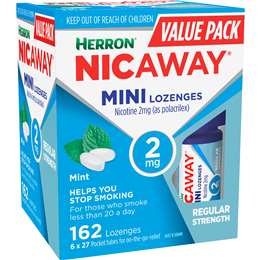 Nicaway Mini Lozenges 2mg Mint 162 pack