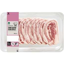 Woolworths Pork Belly Thinly Sliced 350g