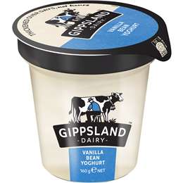Gippsland Dairy Vanilla Bean Yoghurt 160g
