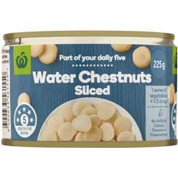 Woolworths Water Chestnuts Sliced 225g