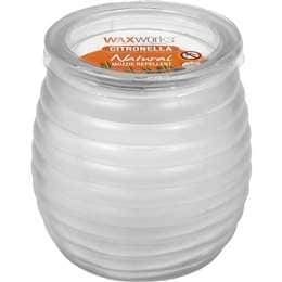 Waxworks Patio Glass Jar Citronella Candle 10cm Assorted each