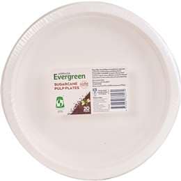 Armada Evergreen Sugarcane Pulp Plates 20 pack