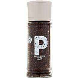 Natural Large Black Peppercorns Grinder 130g