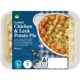 Woolworths Chicken & Leek Potato Pie 350g