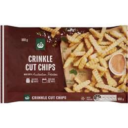 Woolworths Crinkle Cut Chips 900g