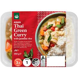 Woolworths Asian Thai Green Chicken Curry With Jasmine Rice 350g