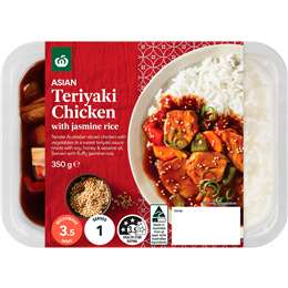 Woolworths Asian Teriyaki Chicken With Jasmine Rice 350g