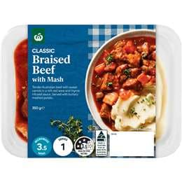 Woolworths Braised Beef With Creamy Mash 350g
