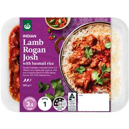 Woolworths Indian Lamb Rogan Josh With Basmati Rice 350g