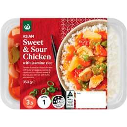 Woolworths Asian Sweet & Sour Chicken With Jasmine Rice 350g