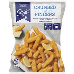 Steggles Chicken Fingers Crumbed 1kg