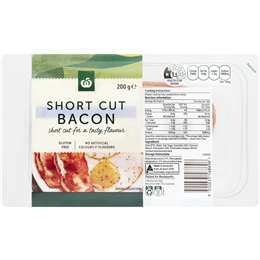 Woolworths Short Cut Bacon 200g