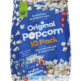 Woolworths Original Popcorn 20g x 10 pack