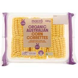 Macro Organic Corn Cobettes Pre-Pack 425g