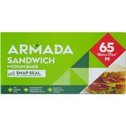 Armada Resealable Sandwich Bags 65 pack