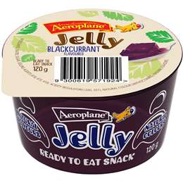 Aeroplane Ready To Eat Jelly Cup Snack Blackcurrant Flavour 120g