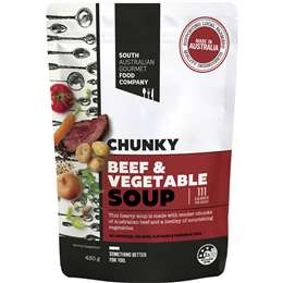 South Australian Gourmet Food Company Chunky Beef & Vegetable Soup Pouch 430g