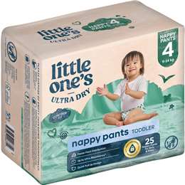 Little One's Ultra Dry Nappy Pants Size 4 (9-14kg) 25 pack