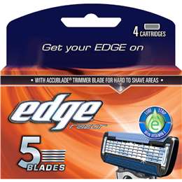 Edge Mens 5 Blade Cartridge 4 pack