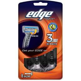 Edge Mens 3 Blade Disposable 8 pack