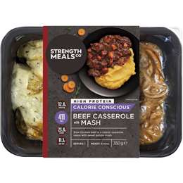 Strength Meals Co Beef Casserole With Mash 350g