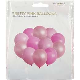 Whiz Pop Bang Pretty Pink Balloons 12 pack