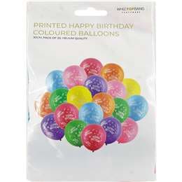 Whiz Pop Bang Happy Birthday Balloons 20 pack