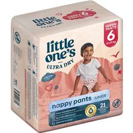Little One's Ultra Dry Nappy Pants Size 6 (15-20kg) 21 pack