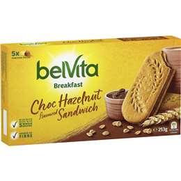 Belvita Choc Hazelnut Sandwich Breakfast Biscuits 253g 5 pack