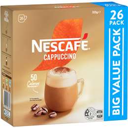 Nescafe Cappuccino Coffee Sachets 26 pack