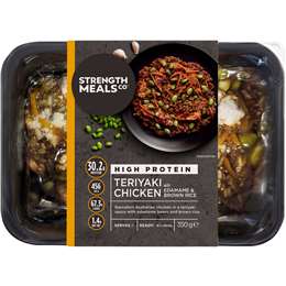 Strength Meals Co High Protein Teriyaki Chicken With Edamame & Brown Rice 350g
