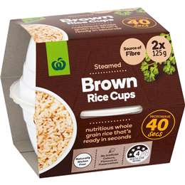 Woolworths Brown Rice Microwave Cups 2 pack