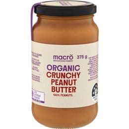 Macro Organic Crunchy Peanut Butter 375g