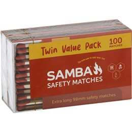 Samba Matches Twin 100 pack