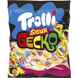 Trolli Sour Gecko Lollies 140g