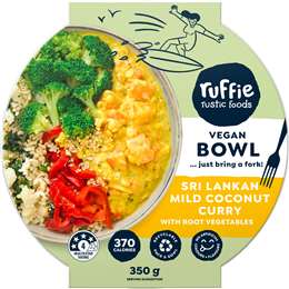 Ruffie Sri Lankan Mild Coconut Vegetable Curry Bowl 350g