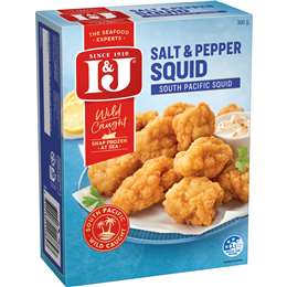 I&J Salt & Pepper Squid Bites Lightly Crumbed 360g