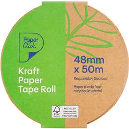 Paperclick Kraft Paper Tape Roll 48mm x 50m each