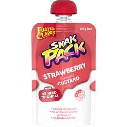 Foster Clark's Snak Pack Strawberry Flavoured Custard Pouch 120g