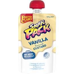 Foster Clark's Snak Pack Vanilla Flavoured Custard Pouch 120g