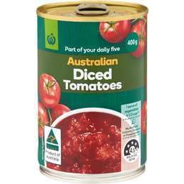 Woolworths Diced Australian Tomatoes 400g