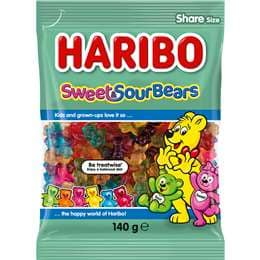 Haribo Sweet & Sour Bears Lollies 140g