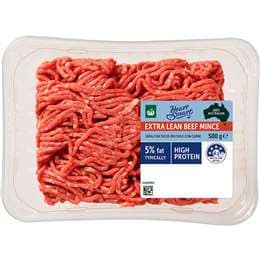 Woolworths Heart Smart Extra Lean Beef Mince 500g