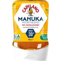 Capilano 100% Pure Australian Honey Active Manuka MGO30+ Squeeze 340g