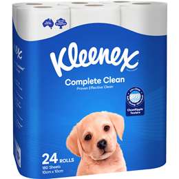 Kleenex Complete Clean White Toilet Paper 24 pack