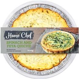Home Chef Spinach & Feta Quiche Chilled Meal 200g