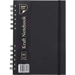 Paperclick A5 Kraft 300 Page Notebook Assorted each