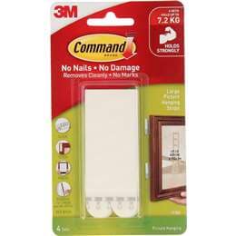 3M Command Picture Hanging Strips Large 4 pack