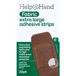 Help@Hand Fabric Extra Large Adhesive Strips 20 pack